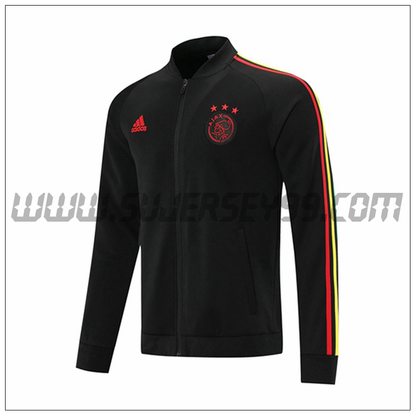 Chaqueta Futbol AFC Ajax Negro 2021 2022