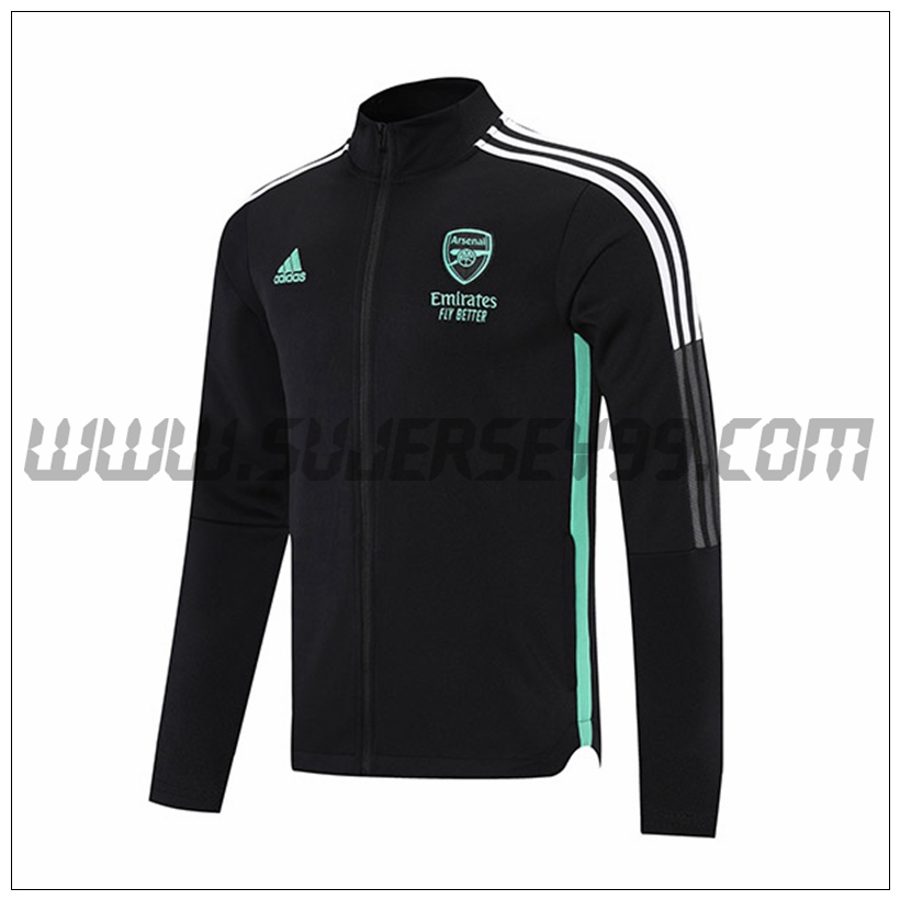 Chaqueta Futbol FC Arsenal Negro/Verde 2021 2022