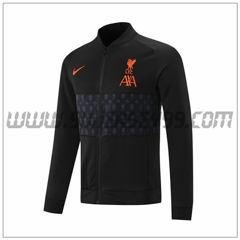 Chaqueta Futbol FC Liverpool Negro/Gris 2021 2022