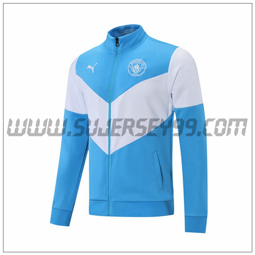 Chaqueta Futbol Manchester City Azul/Blanco 2021 2022