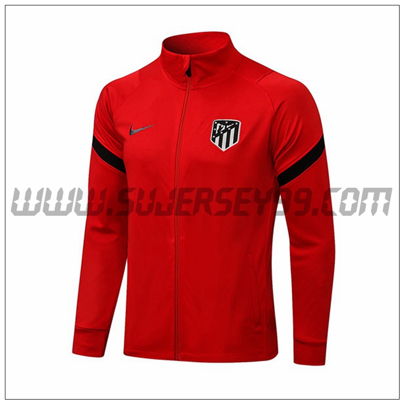 Chaqueta Futbol Atletico Madrid Rojo/Negro 2021 2022