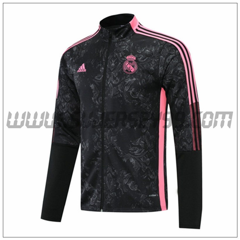 Chaqueta Futbol Real Madrid Negro/Rosa 2021 2022