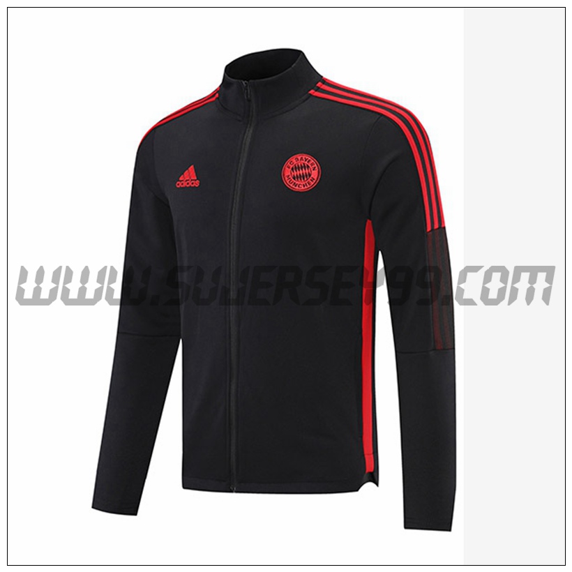 Chaqueta Futbol Bayern Munich Rojo/Negro 2021 2022