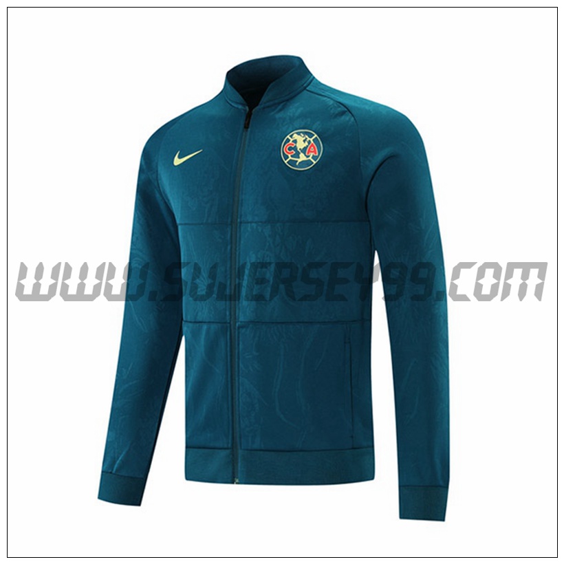 Chaqueta Futbol Club America Verde Oscuro 2021 2022