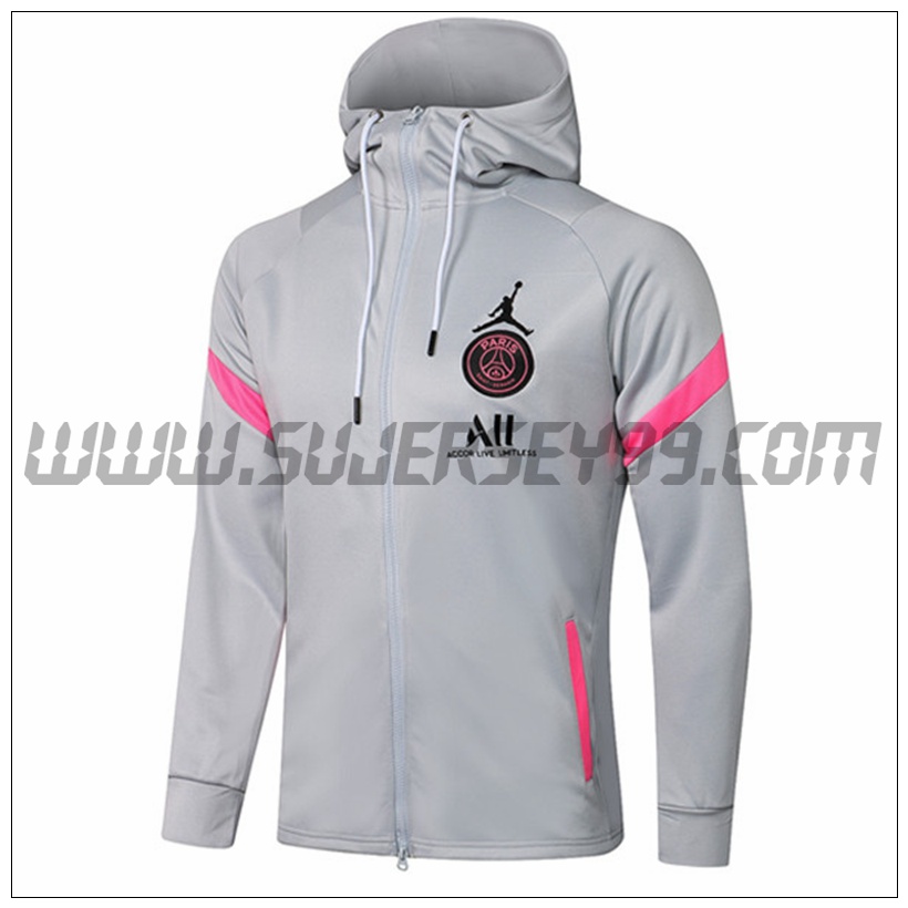 Chaqueta con Capucha Jordan PSG Gris 2020/2021