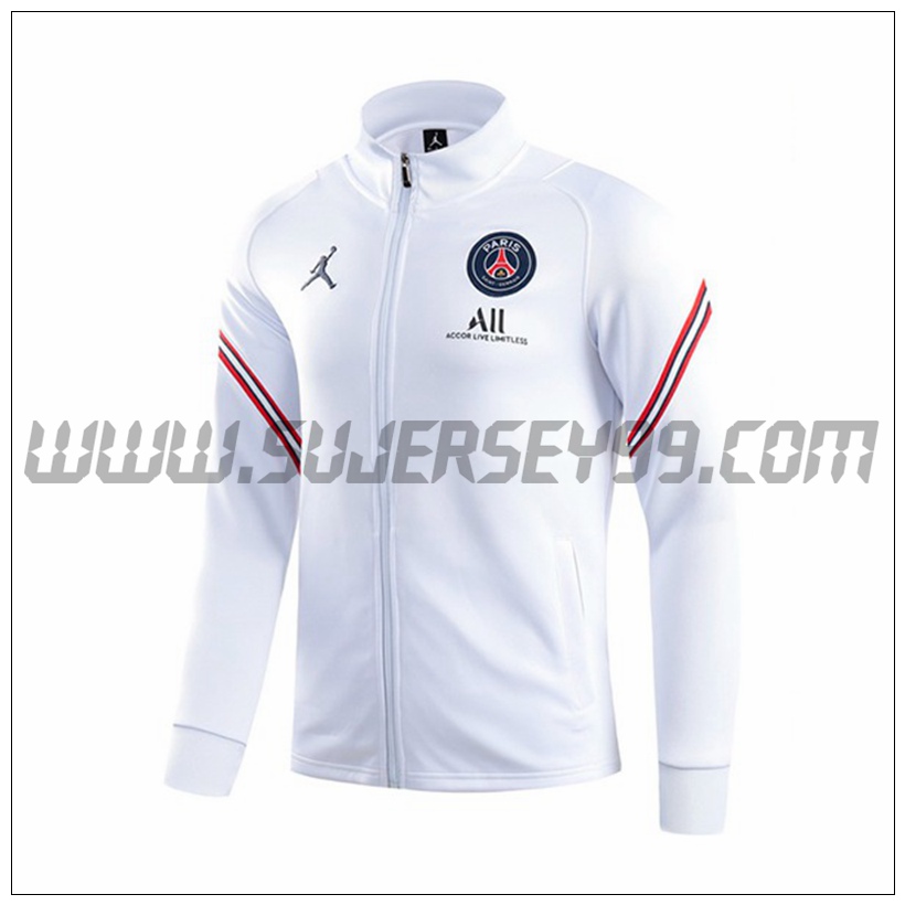 Chaqueta Futbol Jordan PSG Blanco 2021 2022 -3