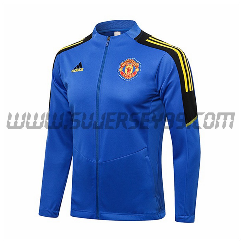 Chaqueta Futbol Manchester United Azul/Negro 2021 2022