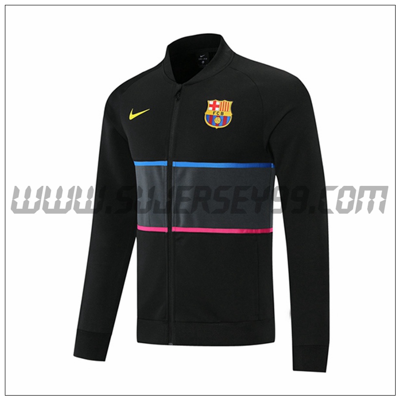 Chaqueta Futbol FC Barcelona Azul/Negro/Rosa 2021 2022