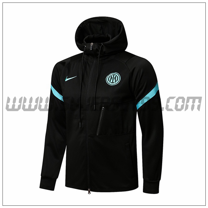 Chaqueta con Capucha Inter Milan Negro/Verde 2021 2022