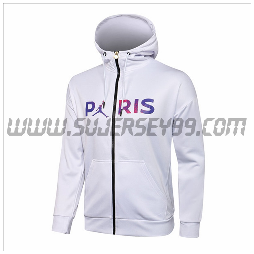 Chaqueta con Capucha Jordan PSG Blanco 2021 2022