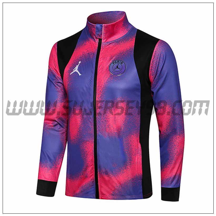 Chaqueta Futbol Jordan PSG Negro/Púrpura/Rojo 2021 2022