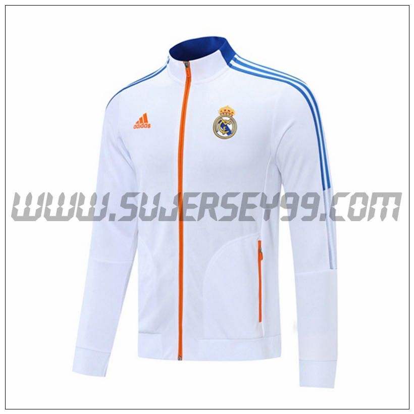 Chaqueta Futbol Real Madrid Blanco 2021 2022