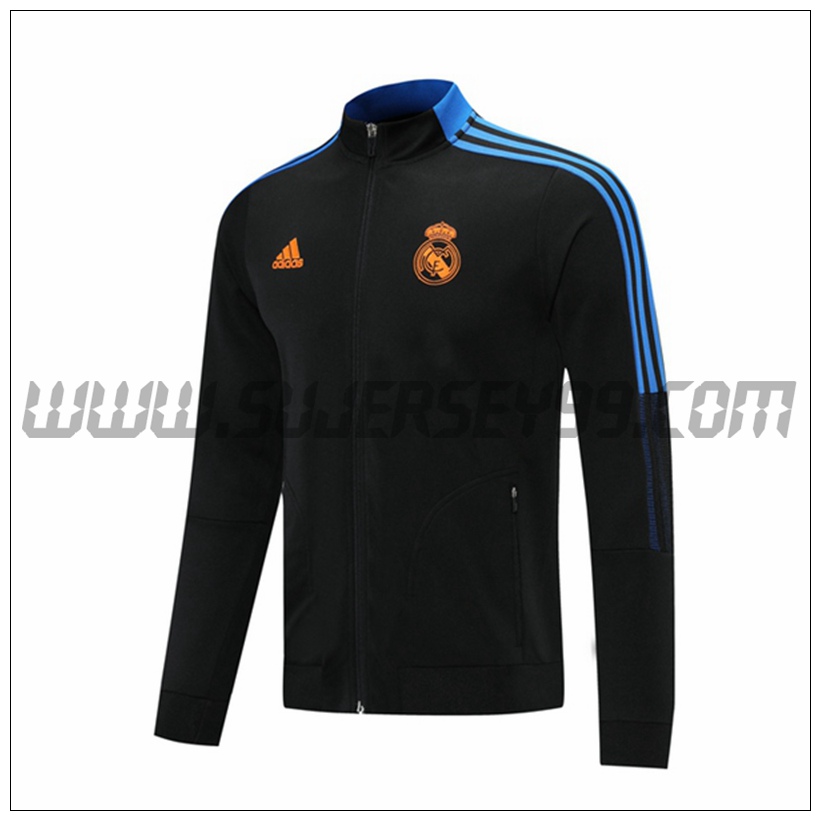 Chaqueta Futbol Real Madrid Negro 2021 2022