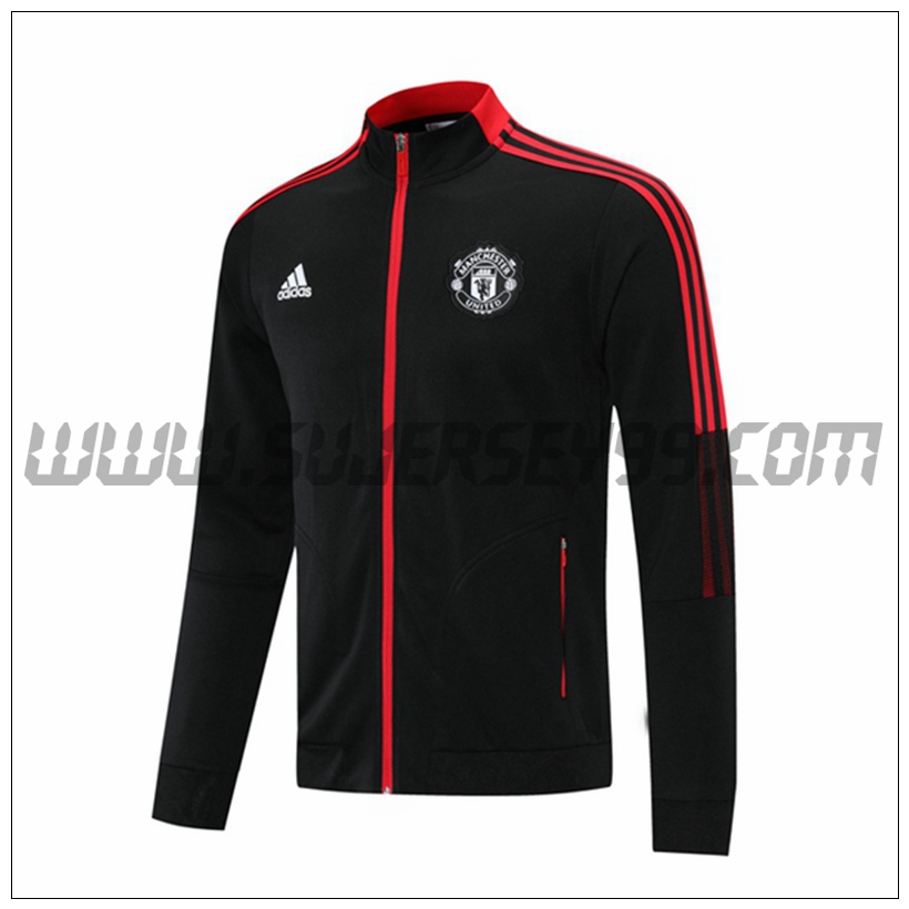 Chaqueta Futbol Manchester United Negro 2021 2022