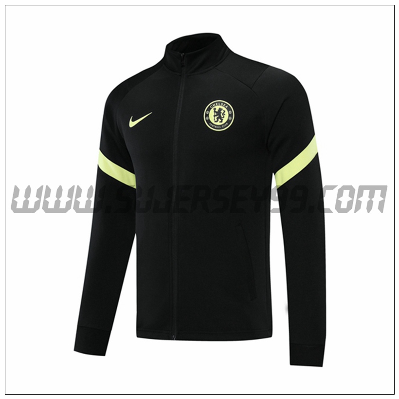 Chaqueta Futbol FC Chelsea Negro 2021 2022