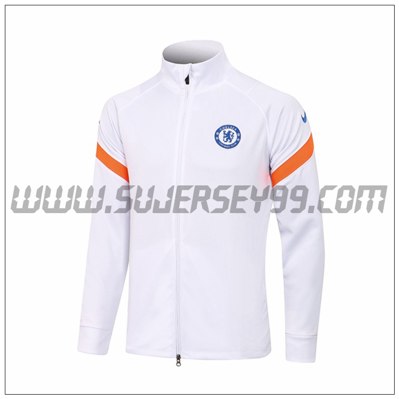 Chaqueta Futbol FC Chelsea Blanco 2021 2022