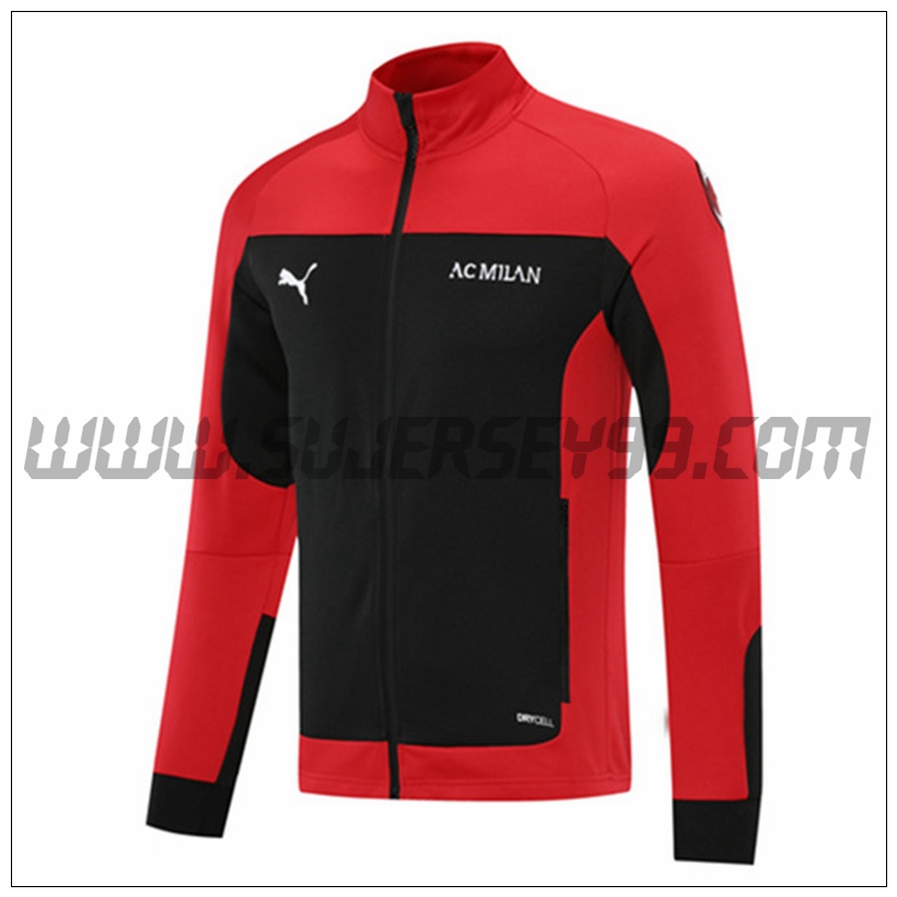 Chaqueta Futbol AC Milan Rojo/Negro 2021 2022