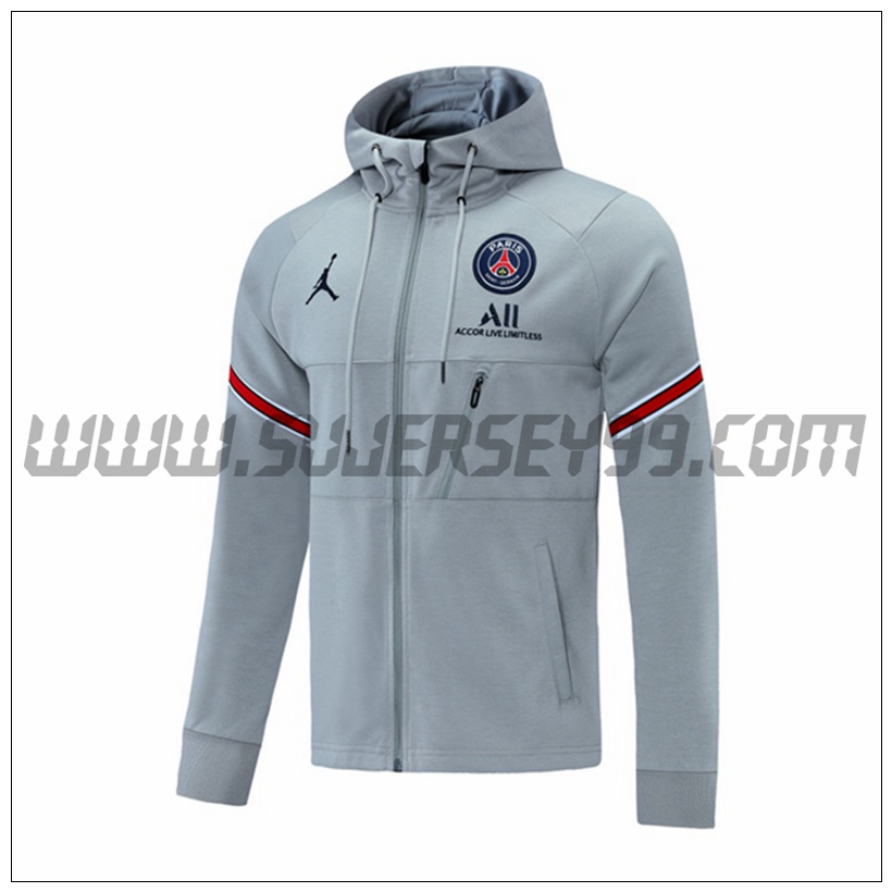 Chaqueta con Capucha Jordan PSG Gris 2021 2022