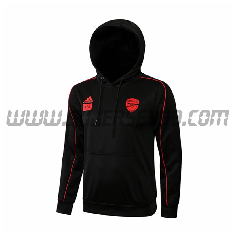 Chaqueta con Capucha FC Arsenal Negro 2021 2022