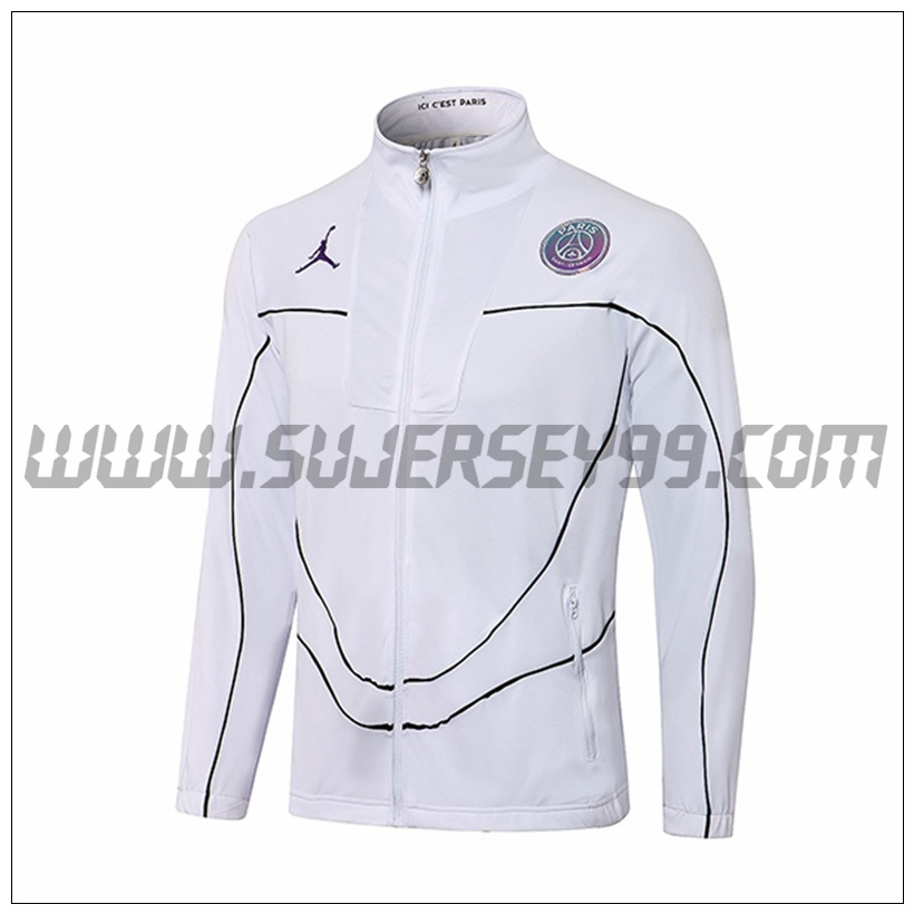 Chaqueta Futbol Jordan PSG Blanco 2021 2022 -1