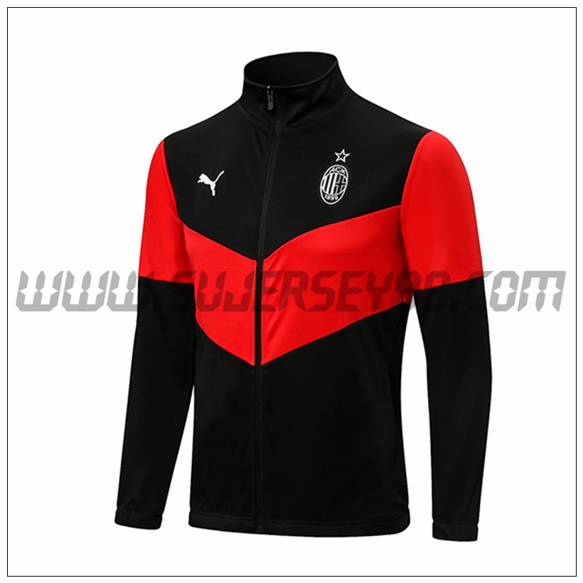 Chaqueta Futbol AC Milan Negro 2021 2022