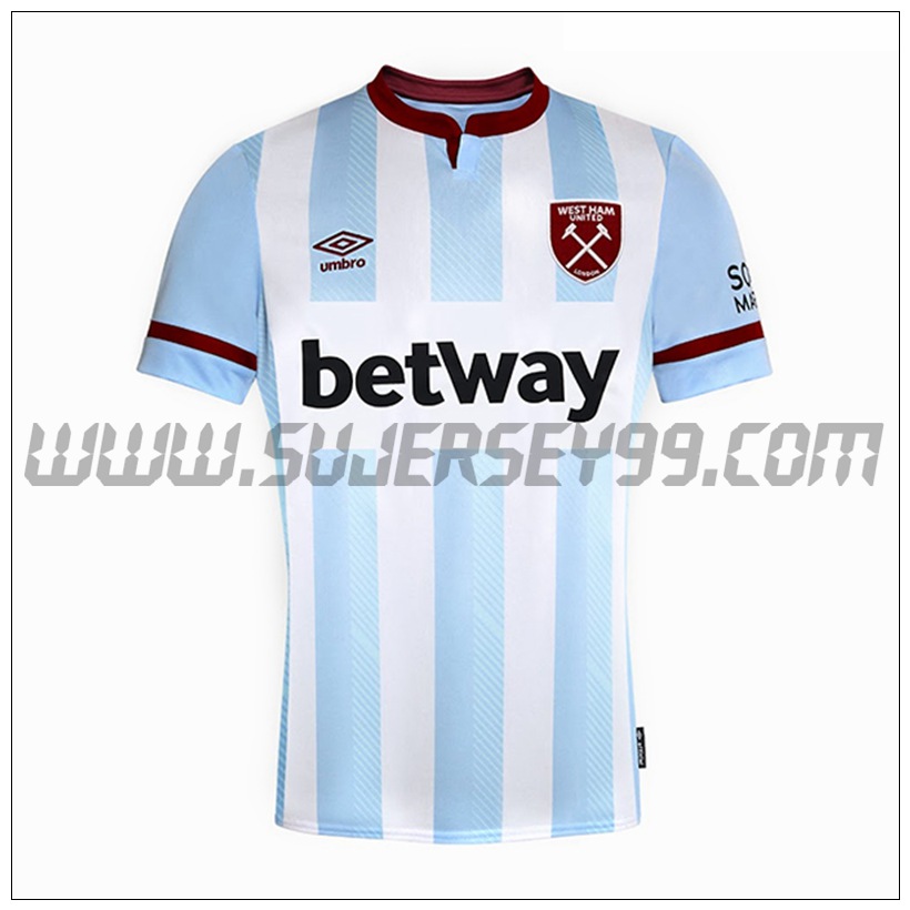 Segunda Camiseta Futbol West Ham 2021 2022