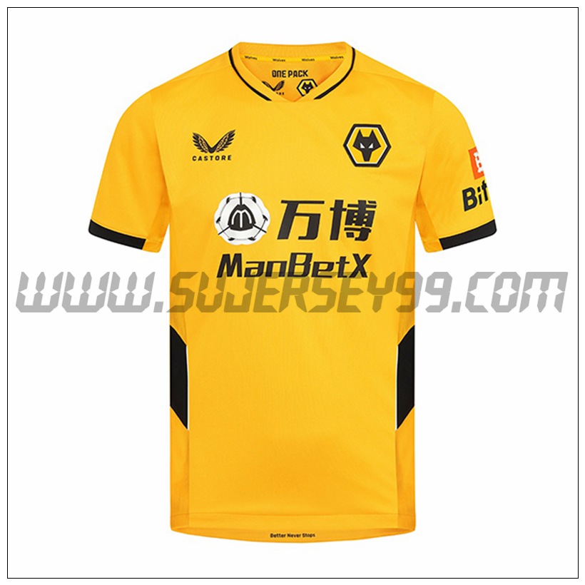 Primera Camiseta Futbol Wolves 2021 2022