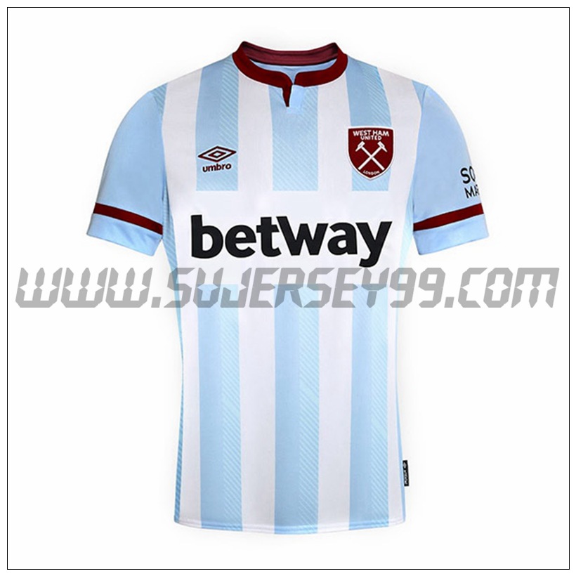 Segunda Camiseta Futbol West Ham 2021 2022