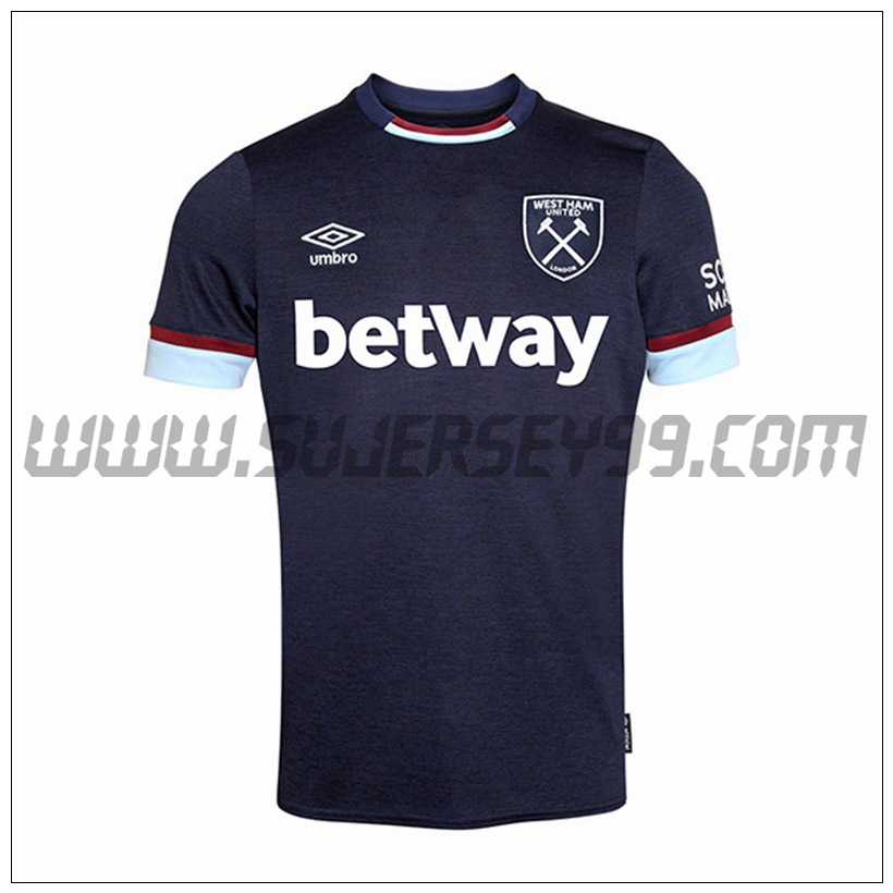 Tercera Camiseta Futbol West Ham 2021 2022