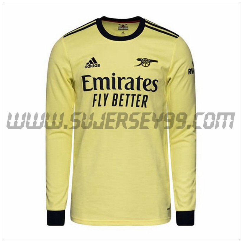 Segunda Camiseta Futbol Arsenal Manga Larga 2021 2022