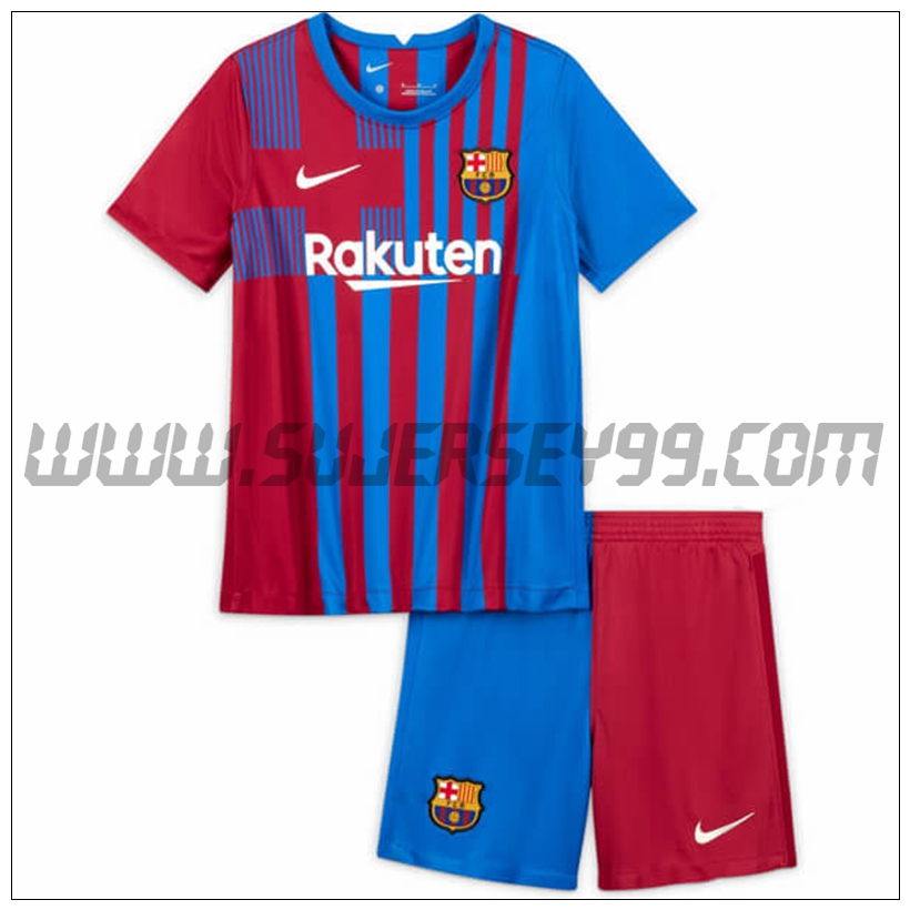 Primera Equipacion del FC Barcelona Ninos 2021 2022