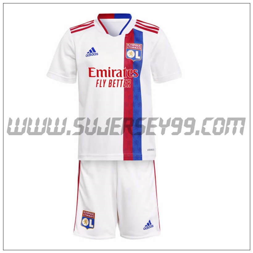 Primera Equipacion del Lyon OL Ninos 2021 2022