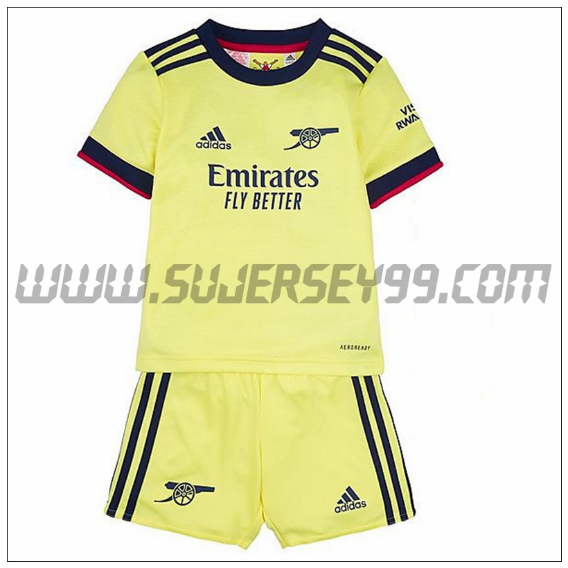 Segunda Equipacion del Arsenal Ninos 2021 2022