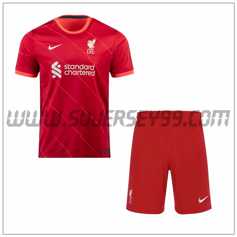 Primera Equipacion del FC Liverpool Ninos 2021 2022