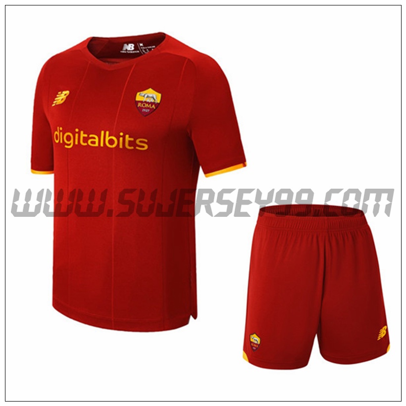 Primera Equipacion del AS Roma Ninos 2021 2022