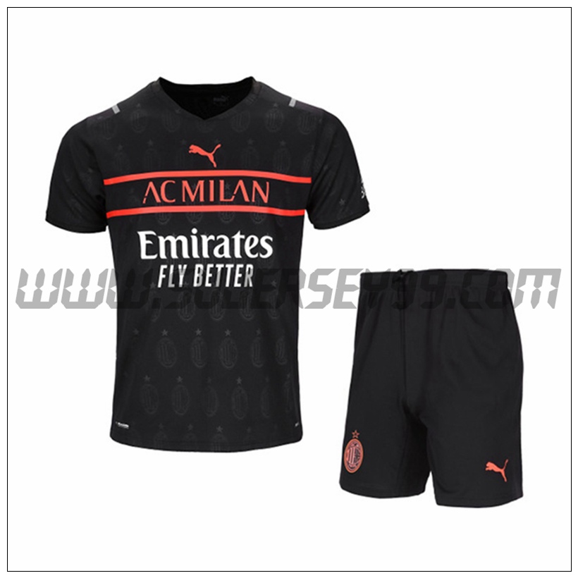 Tercera Equipacion del AC Milan Ninos 2021 2022