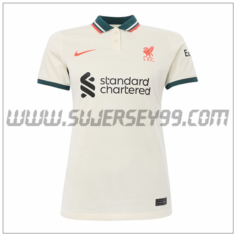 Segunda Camiseta Futbol FC Liverpool Mujer 2021 2022