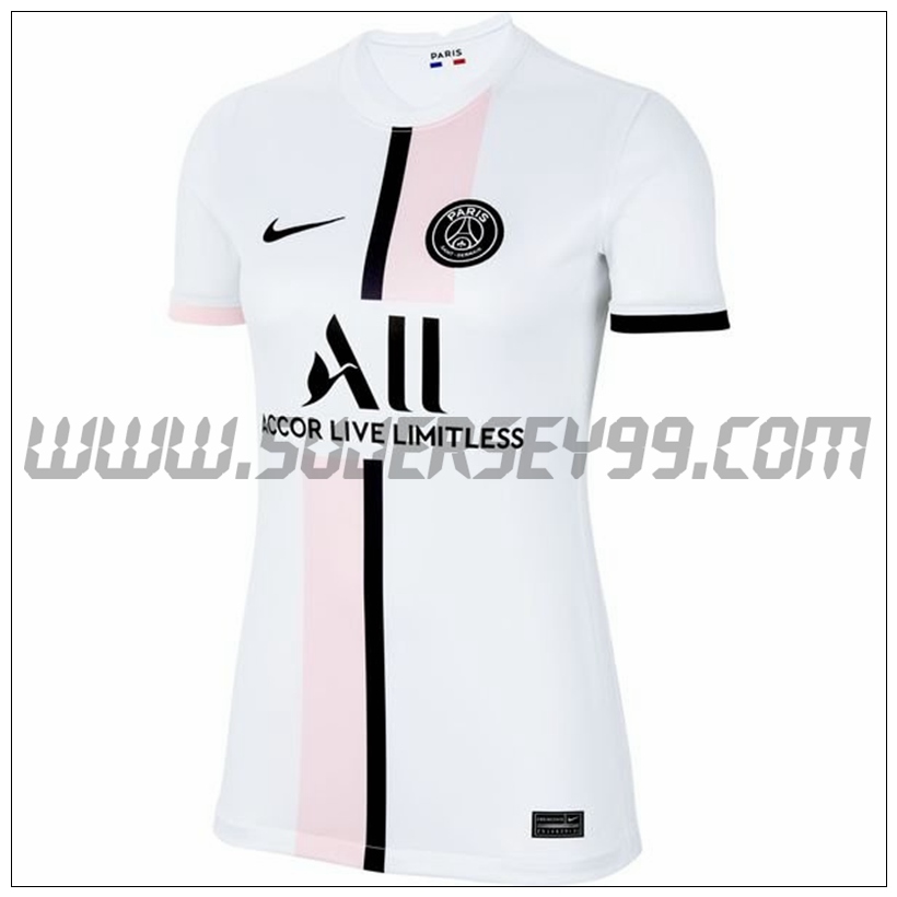 Segunda Camiseta Futbol Paris PSG Mujer 2021 2022