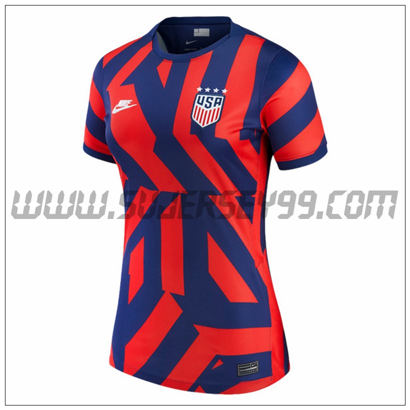 Segunda Camiseta Futbol Estados Unidos Mujer 2021 2022