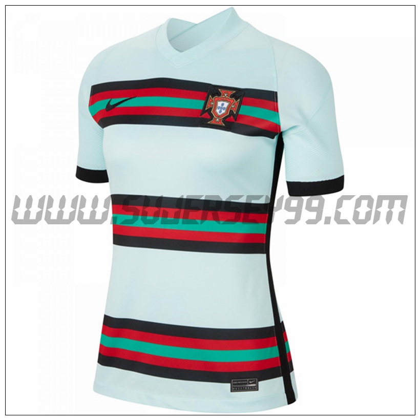 Segunda Camiseta Futbol Portugal Mujer 2021 2022