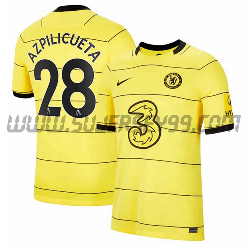 Segunda Camiseta Futbol FC Chelsea Azpilicueta 28 2021 2022