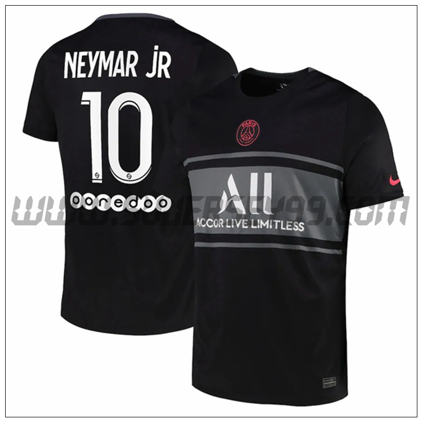 Tercera Camiseta Futbol PSG Jordan Neymar Jr 10 2021 2022