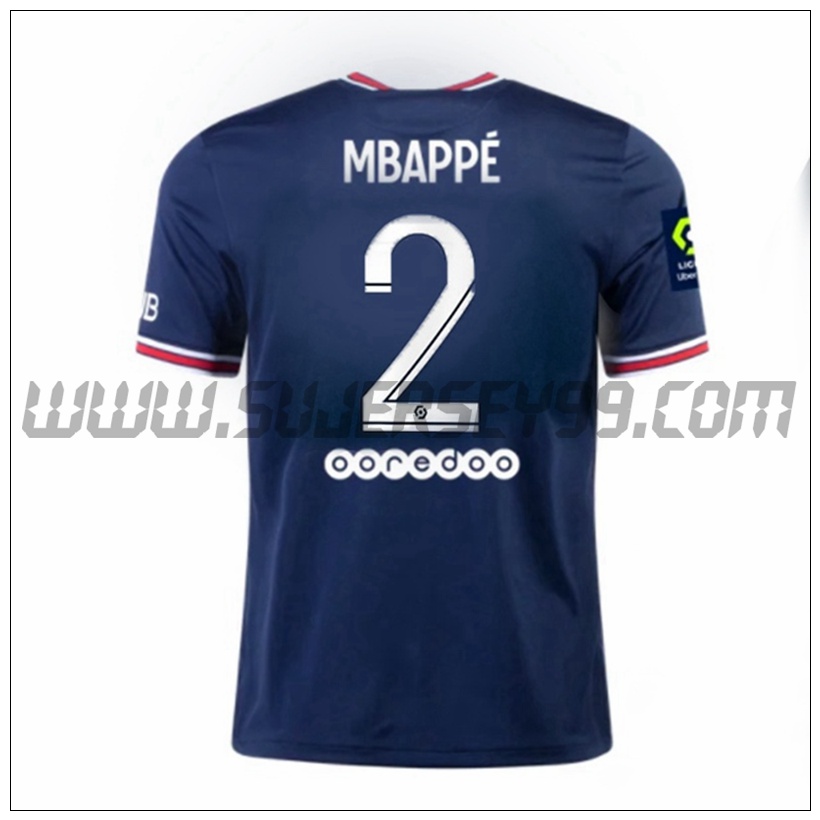 Primera Camiseta Futbol PSG Jordan Hakimi 2 2021 2022