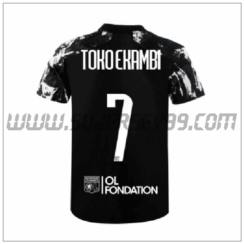 Tercera Camiseta Futbol Lyon OL TOKO EKAMBI 7 2021 2022