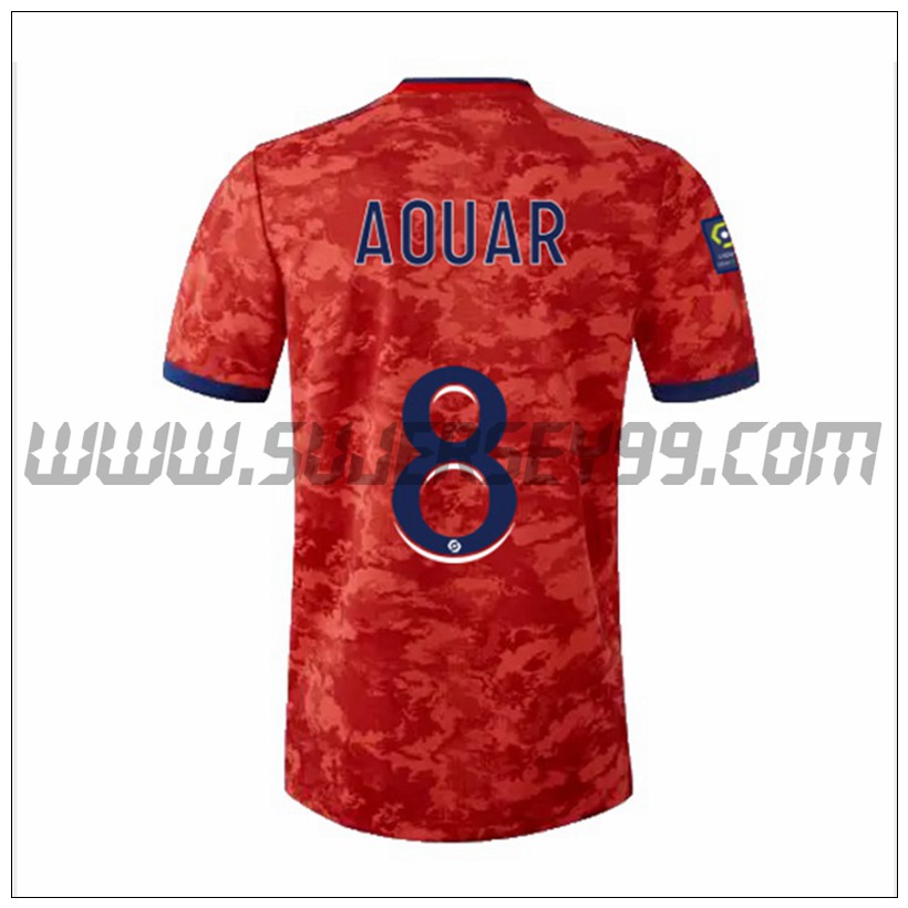 Segunda Camiseta Futbol Lyon OL AOUAR 8 2021 2022