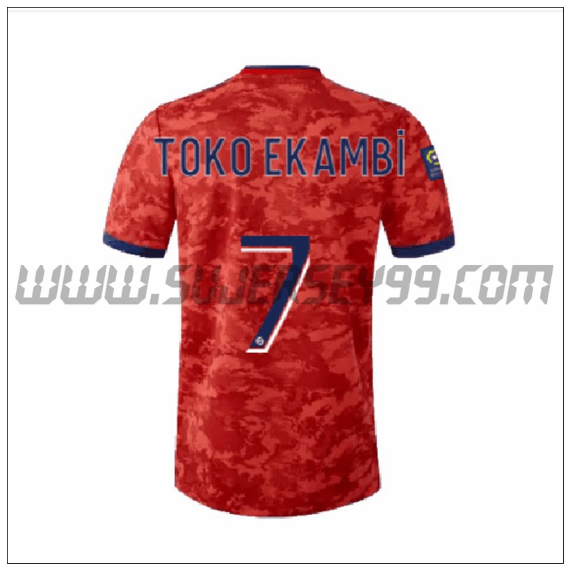 Segunda Camiseta Futbol Lyon OL TOKO EKAMBI 7 2021 2022