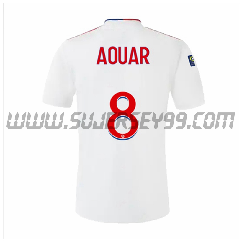 Primera Camiseta Futbol Lyon OL AOUAR 8 2021 2022