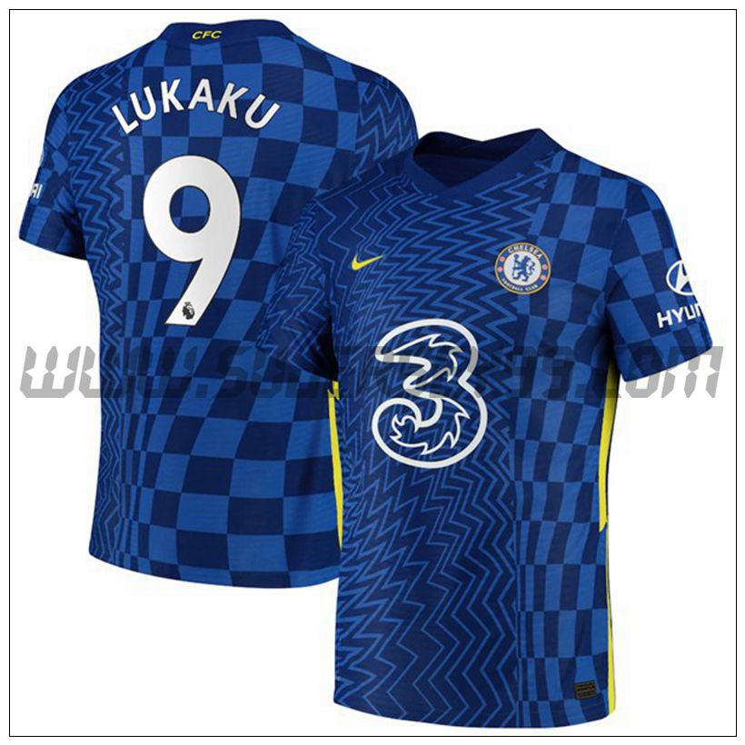 Primera Camiseta Futbol FC Chelsea Lukaku 9 2021 2022