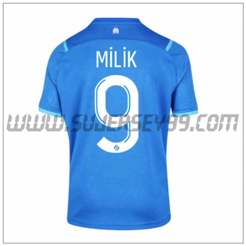 Tercera Camiseta Futbol Marsella OM MILIK 9 2021 2022