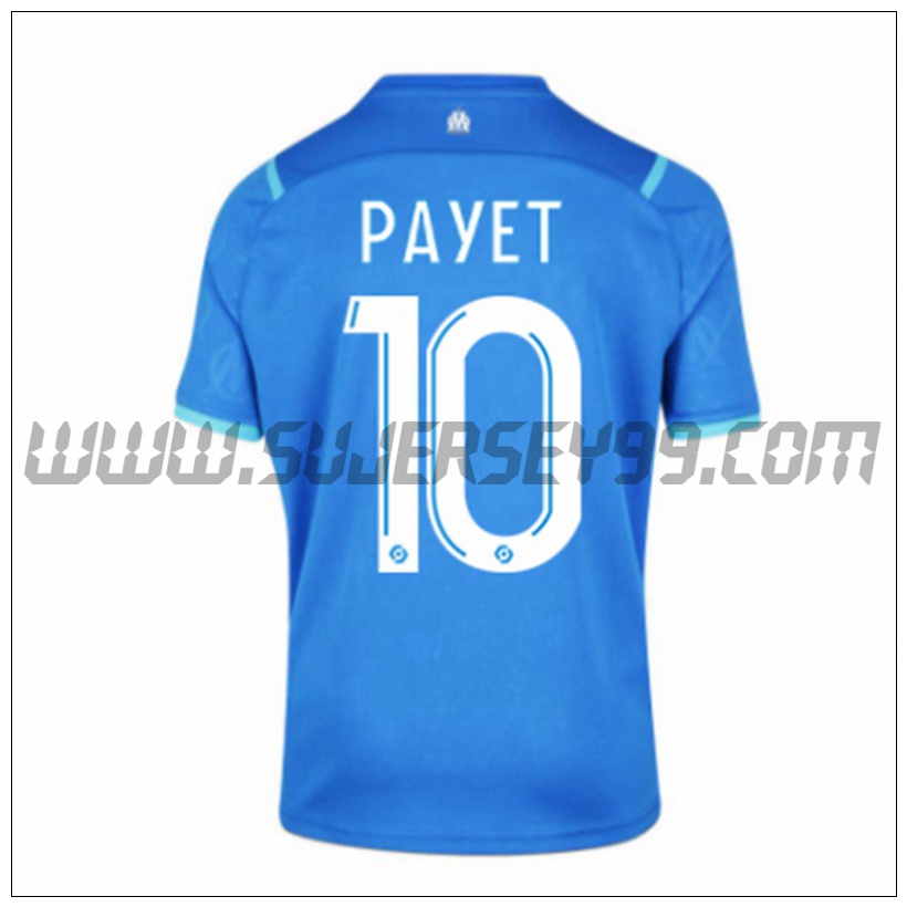 Tercera Camiseta Futbol Marsella OM PAYET 10 2021 2022